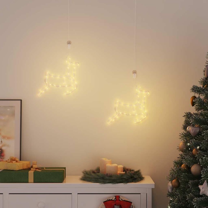 vidaXL Christmas Lights Reindeer Silhouette 35 LEDs Warm White Pack