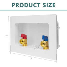Washing Machine Outlet Box, Niikappu 1/2 Inch CPVC Inlet x 3/4 Inch MHT Outlet Connection, Washer Box with Center Drain