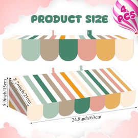 Tallew 4 Pcs 3D Circus Awning Wall Decoration Carnival Awning for Carnival Theme Party Classroom Decorations(Boho)