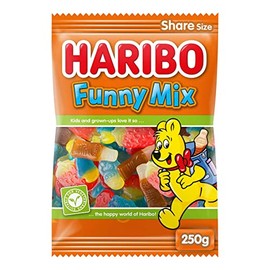 Haribo Funny Mix I Fruit and Cola flavored Gummy Candy Mix I 250g 8.8 ounce