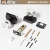 CLCTK Glass Door Knobs Interior with Lock, Crystal Privacy Oil