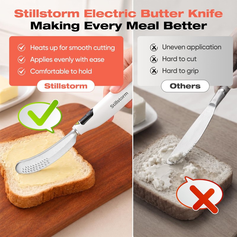 Heated Butter Knife, Butter Spreader Knife with LED Food-grade material