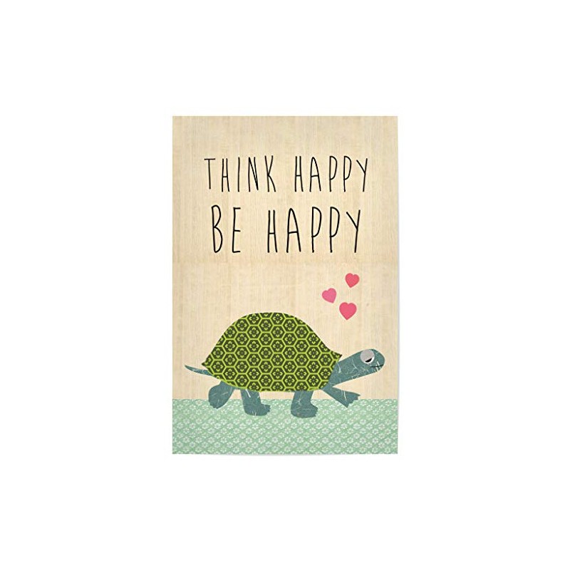 artboxONE Poster 30 x 20 cm Typography Think Happy -