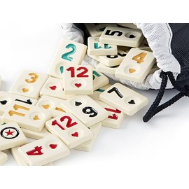 SEMUS Original Star Rummy/Okey Playing Stones Set Okey TASI Made of Melamine Extra Matte