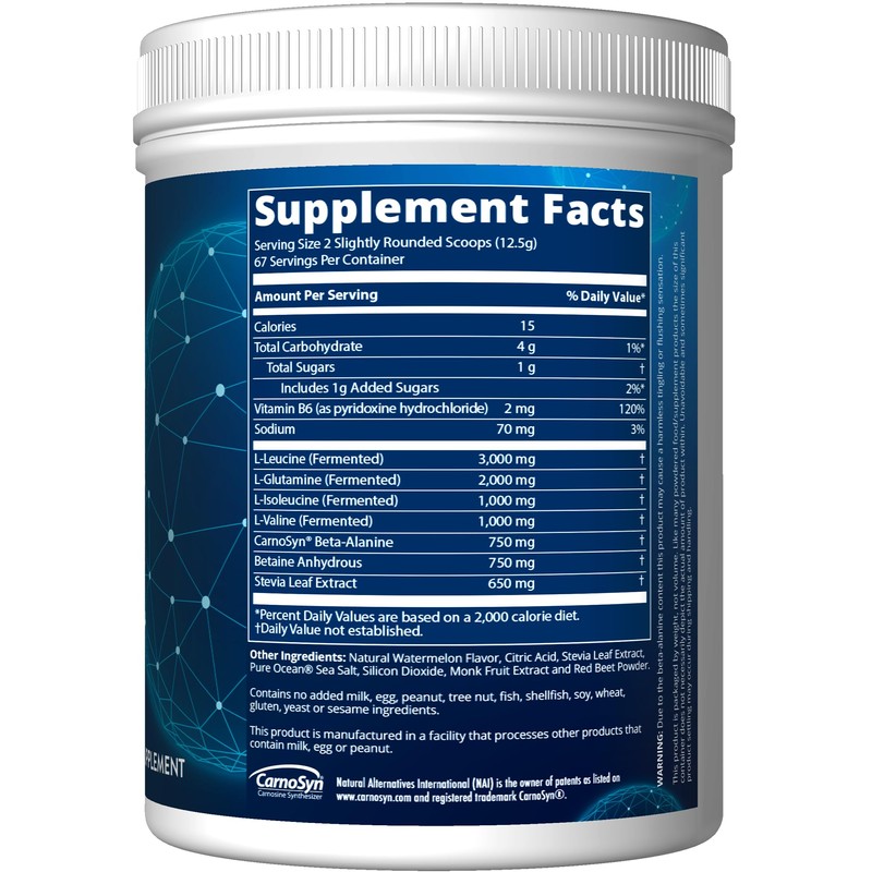 MRM Nutrition Reload BCAA+G Post-Workout Recovery | Watermelon Flavor |