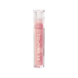 Tower 28 ShineOn Milky Lip Jelly, OAT | Non-Sticky, Vegan Lip Gloss in Milky Peachy Pink | Apricot and Raspberry Seed Oil | Moisturizing, Clean, Cruelty Free