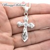 [BreezyIsland] Hawaiian Jewelry Pendant Top "Scroll Aloha Cross" Bring Happiness,