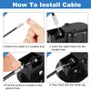 Nonley Heavy-Duty Metal Recliner Pull Handle Replacement with Cable, Universal