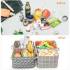 JoyPlus Fabric Storage Basket Organiser, Pack of 4 Foldable Waterproof