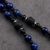 Luomu Lava and Tiger's Eye Stone Rosary 8mm Beads St