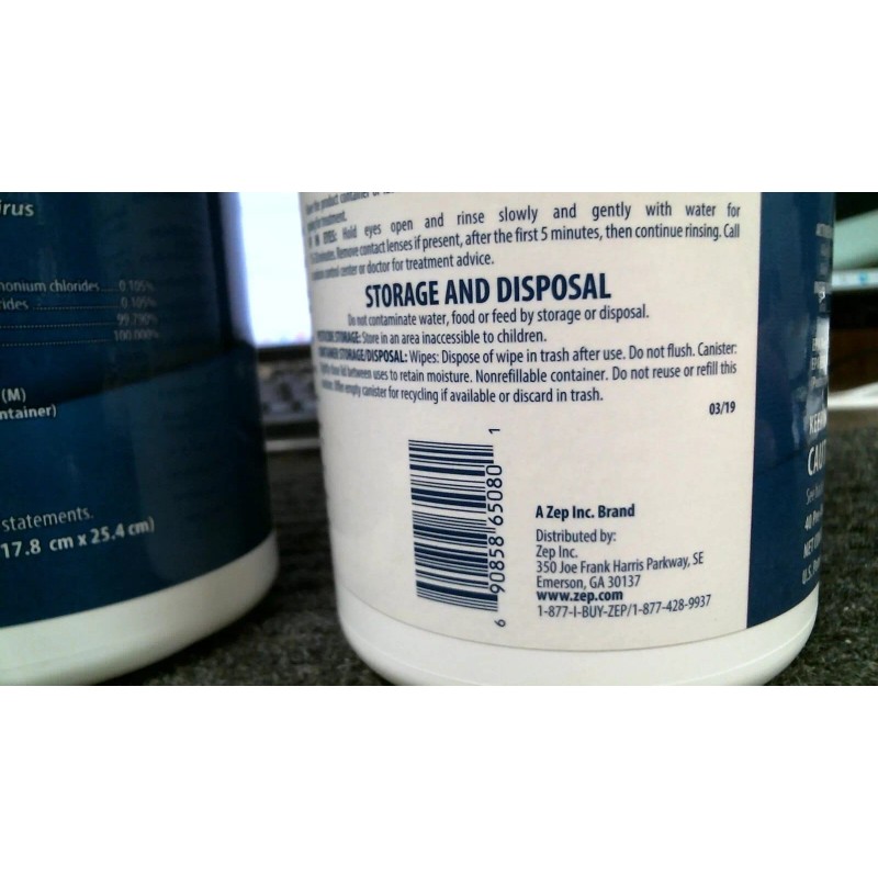 ZEP 3 Pack-Zep Cleaning Towels 650812, 7"x12" Wipe, Clean'ems NEW