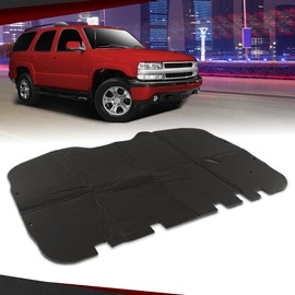 CROSSDESIGN Hood Insulation Pad 1/2" with Clips Compatible with Chevy Tahoe 2000-2006/ Compatible with Chevy Suburban 1500 2500 2000-2006 Black