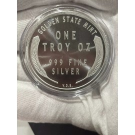 Golden State Mint 1 OZ 999 PURE SILVER LINCOLN CENT SILVER ROUND IN CAPSULE BULLION PENNY