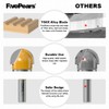 Fivepears Core Box Router Bit with 1/2 inch Shank 5/8