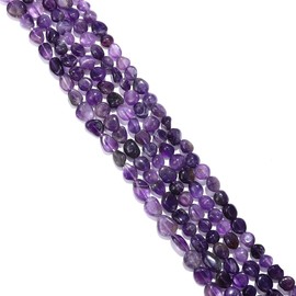 BEADIA - abalorio de piedra natural irregular para hacer joyas, Amatista, 7-10mm 38cm, 1