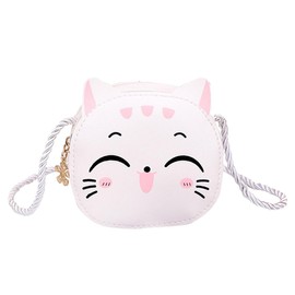 huimei Children's Shoulder Bag, Girl, Cute, Cat Shape, Crossbody Bag, Mini Bag, Kids Pochette, Children's Bag, Crossbody Girl, Coin Purse, Celebration, Birthday Gift, Gift, white