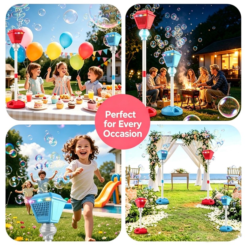Bubble Machine for Kids Toddlers - 2026 Rechargeable Automatic Bubble