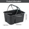 Xyskin Plastic All-Purpose Cleaning Caddy, Shower Caddy with Handle, Gray