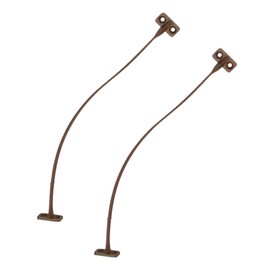 Gedotec H3951 Furniture Door Flap Bracket for Clothes Cupboard Flap Holder Kitchen - H3951 | Holder Plastic Brown | 200 mm | Pack of 2 - Flap Rope for Cabinet Doors & Bar Compartments