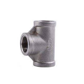 3-Way Pipe Fittings with Female Thread Stainless Steel 304 1/2 Inch 1/4 Inch Threaded Pipe Connection (1/2 Inch 52 mm)