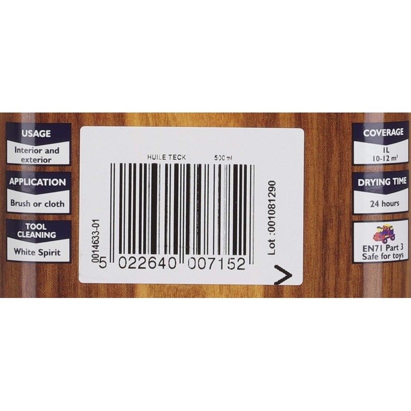 Liberon Teak Oil with UV Filter, 500 ml