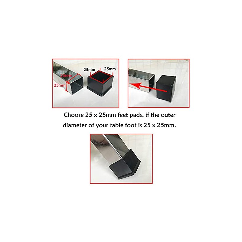 Antrader 1 Inch x 1 Inch Square PVC Covers Furniture