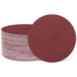 HARFINGTON 100 Pcs 2 Inch Sanding Discs, 1000 Grit Hook and Loop Sandpaper, No-Hole Aluminum Oxide Orbital Sander Sandpaper for Woodworking Automotive Metal Polishing, Red