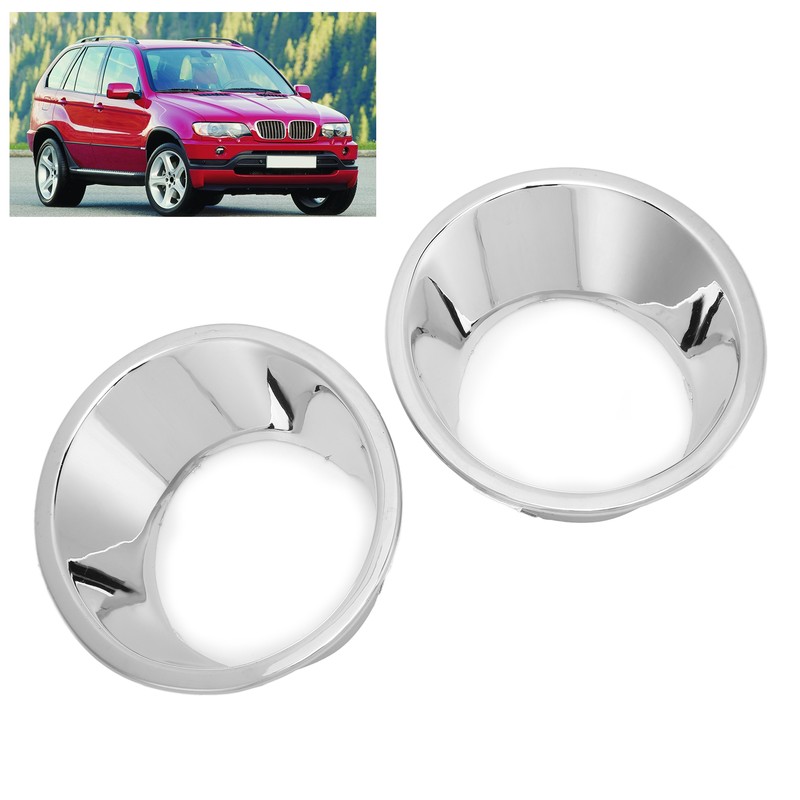 2pcs Car Front Fog Light Lamp Cover Trim Ring ABS