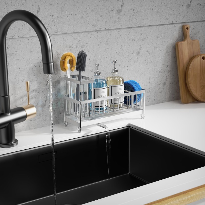 Moforoco Larger Version Sponge Holder for Kitchen Sink, Sink Caddy