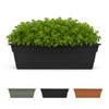Bloem Dura Cotta Window Box Planter: 30" - Black -