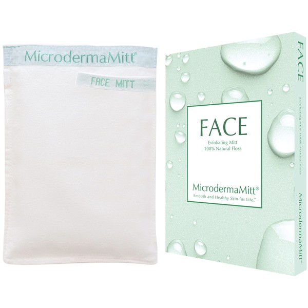 MicrodermaMitt Exfoliating Mitt for Face - Deep Exfoliator Scrub, Face Exfoliant - Revive and Glow, Non-Abrasive Scrubber for Wrinkles, Large Pores, Sun Damage, Uneven Skin Tone - Dead Skin Remover