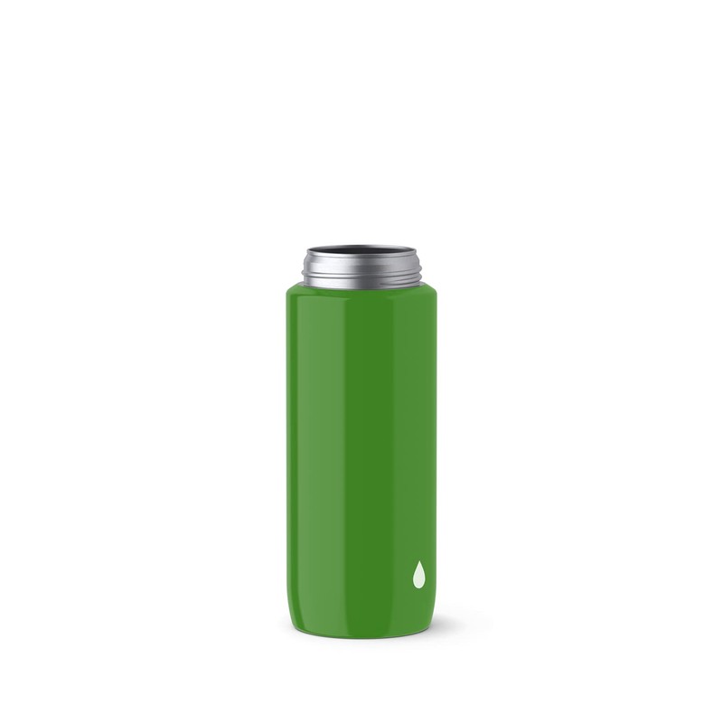 Emsa N3010400 Drink2Go Lightsteel N30104 Water Bottle, Stainless Steel, Green/Drop