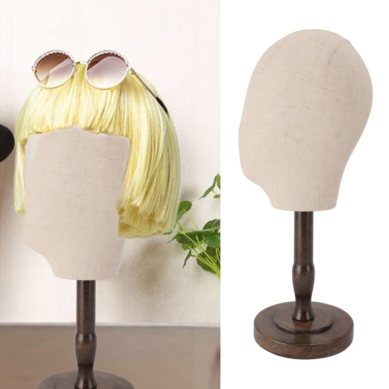 Wig Head Stand Non Woven Fabric Mannequin Head Hat Display