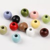 Wambere Pack of 100 Diameter 20 mm Colourful Wooden Beads