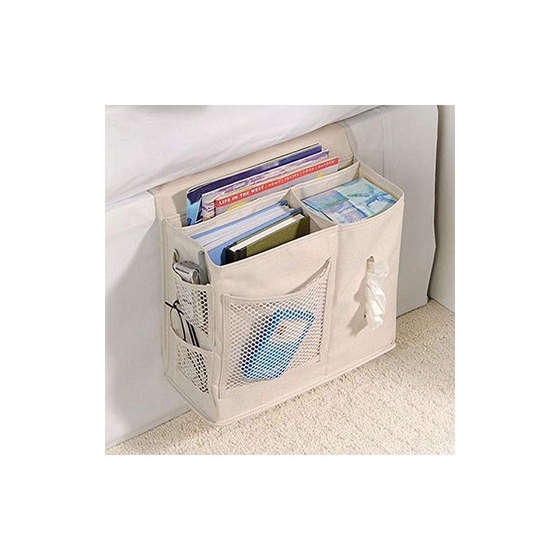 5 Pocket Bedside Caddy Organiser Multi Pocket