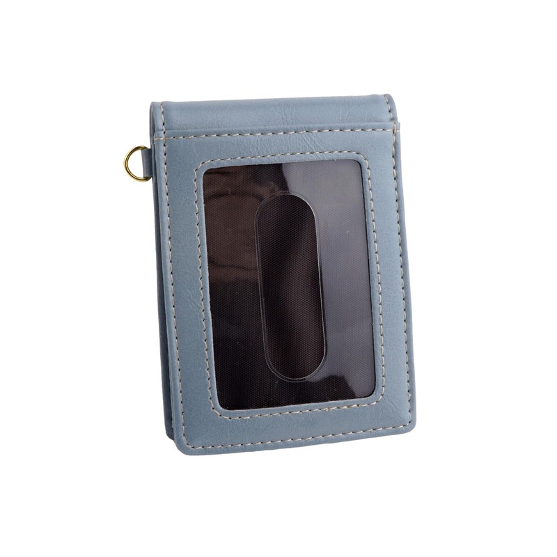 Emono Pass Case, Commuter Pass Case, 3 Sided, Bifold, blue