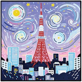 Apomelo Diamond Art Painting Kits, Tokyo Tower Diamond Art Kits for Adults Beginners, Special Diamond Art for Home Wall Desktop Decor, 12X12 inches