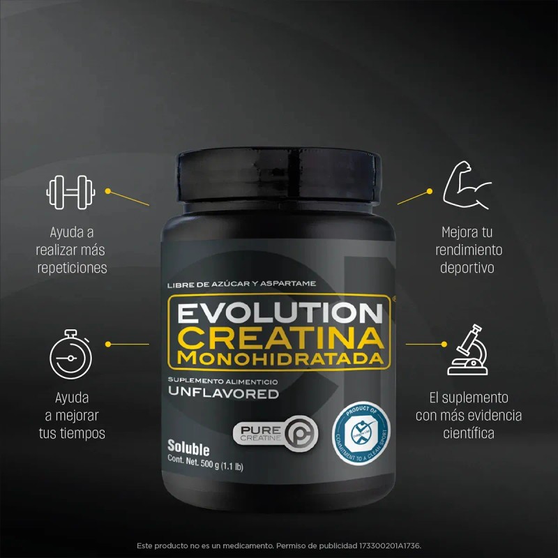 Creatina Monohidratada Pura Polvo Sabor 100 Servicios Suplementos Alimenticios Creatine