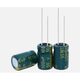 100uF 50V Low ESR 105C Electrolytic Radial Capacitors - Package of 5  US Stock