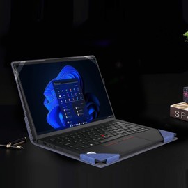 Laptop Cover for Lenovo ThinkPad X1 Carbon Gen 12| X1 2-in-1 Gen 9| HP Envy X360 14-FA 14z-FA |14-fc 14t-fc |Spectre x360 2-in-1 14-EU 14t-EU All-Inclusive 14" PU Leather Inner Pocket Cover(Blue)