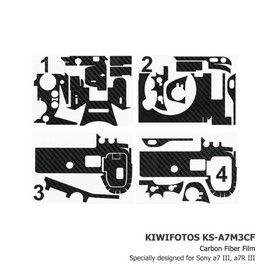 Anti-scratch protection sticker for Sony Alpha 7 III 7R III/Sony A7 III A7R III camera anti-slip carbon fibre pattern sticker, Carbon fibre pattern, Carbon fibre