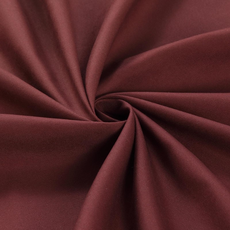 BESTRIPES Extra Long Fabric Shower Curtain, Burgundy Ombre Microfiber Cloth