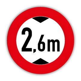 XXL Sticker Traffic Sign Height 2 m Vehicles StVO Sign Film Diameter 40-100 cm Made in Germany Size: Diameter 100 cm