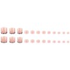 24Pcs Pink Press on Toenails Short, ZIFANHU Fake Toe Nails