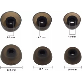75t Zotech 6 Pairs of Ear Tips for Jabra Elite Active 65t, 75t (S/M/L) (Black)