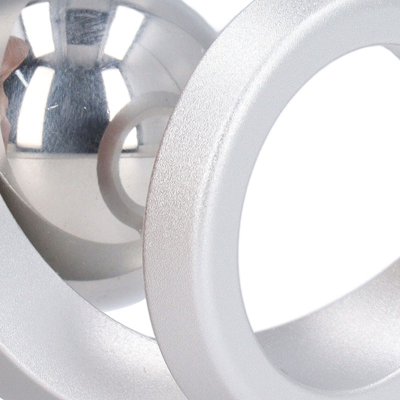 Desktop Suspended Gyroscope Reduce Anxiety Silver Bead Aluminium Alloy Rotating