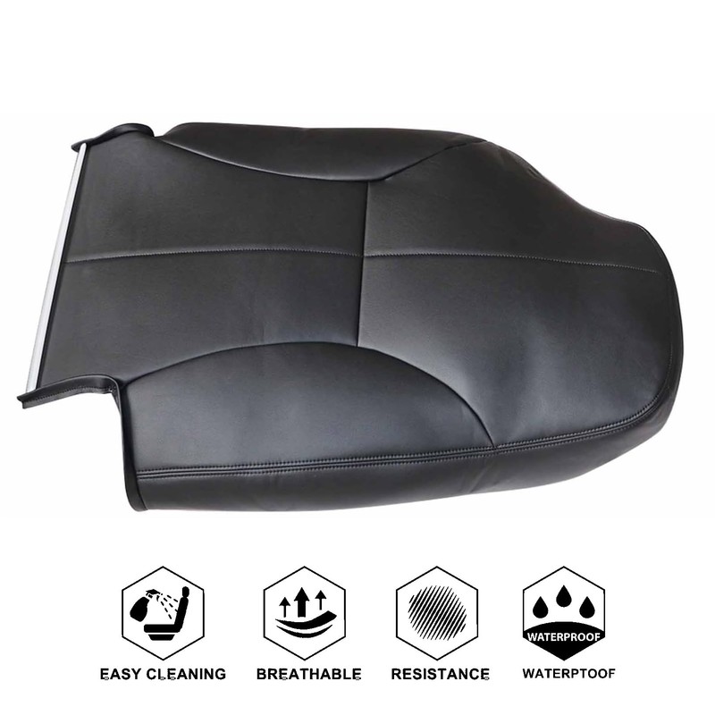 NLQR Black Front Driver Side Top Lean Back Seat Cover