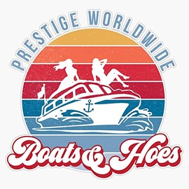boats and hoes shirt step brothers - distressed Bumper Sticker Vinyl Decal 5 inches