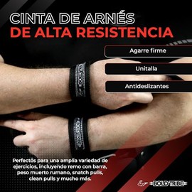 Straps para Gym Premium | Antideslizantes y Ultra Reforzados | Accesorios para Gym - Resistencia Hasta 400kg | Para Deadlifts, Pull-Ups y Más | Hechos en México | BOLD TRIBE