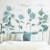 Fujitoya Blue Flower Sunflower Grass Wall Decal Wall Decor M0415